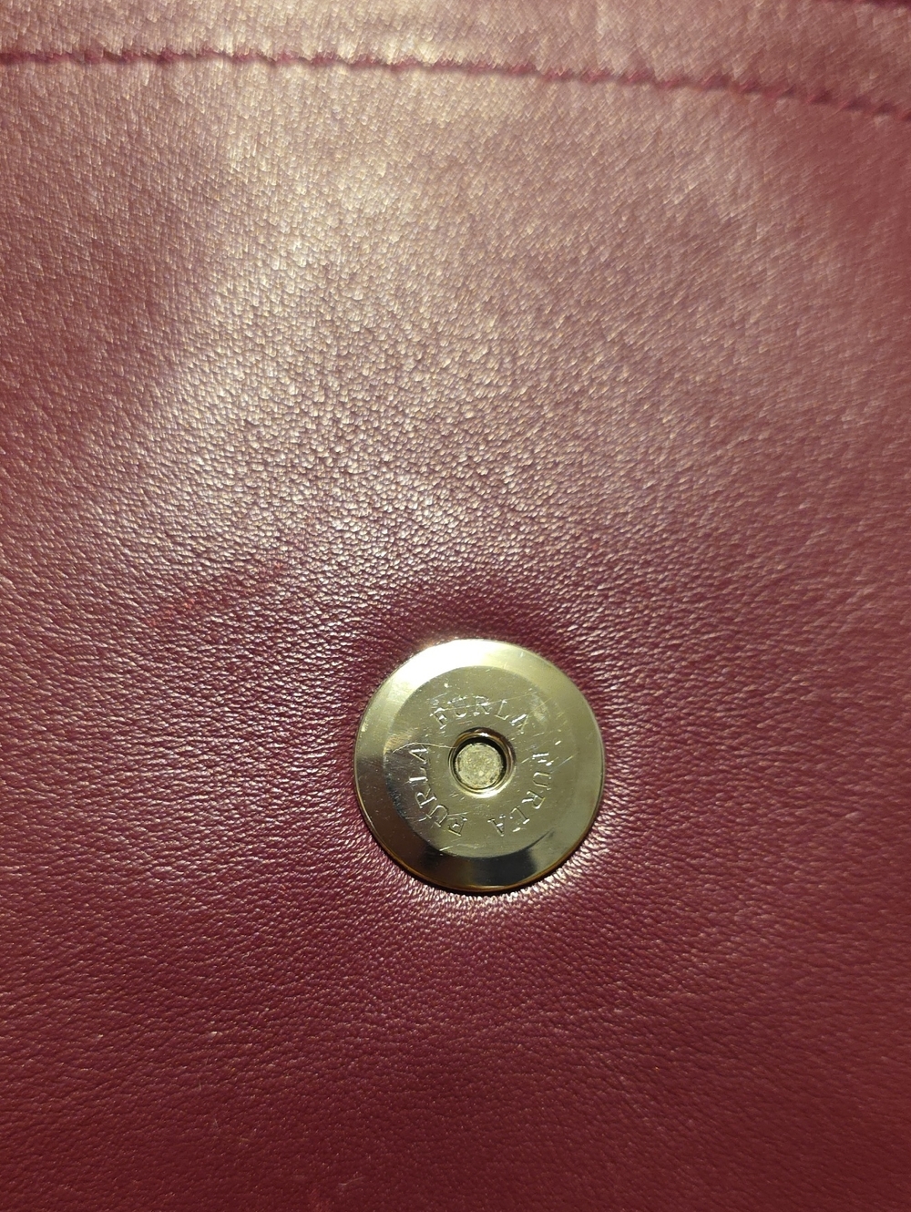 Low start Furla Vintage, Made in Italy, Burgundy Leather, XXth Century. IN EUC - Picture 11 of 15